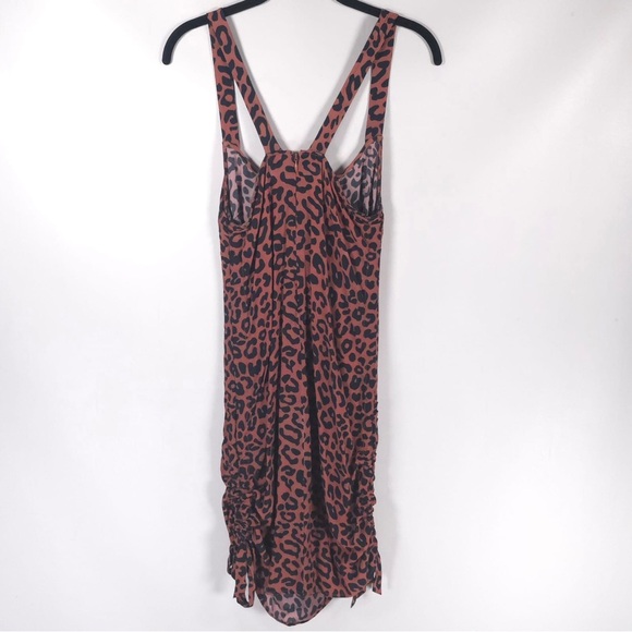 Lovers + FRIENDS REVOLVE Tina Leopard Rushed
Side Tie Square Neck Dress SMALL - Picture 4 of 11